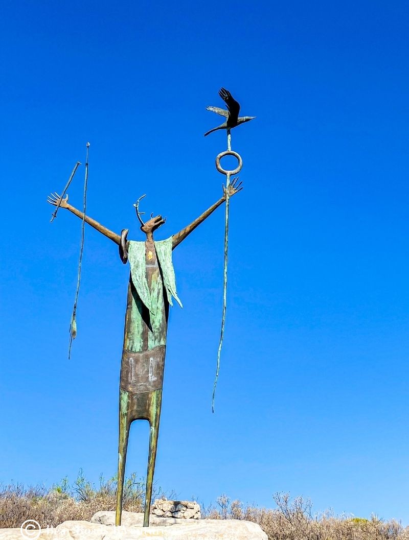 Historic sculpture Seminole Canyon